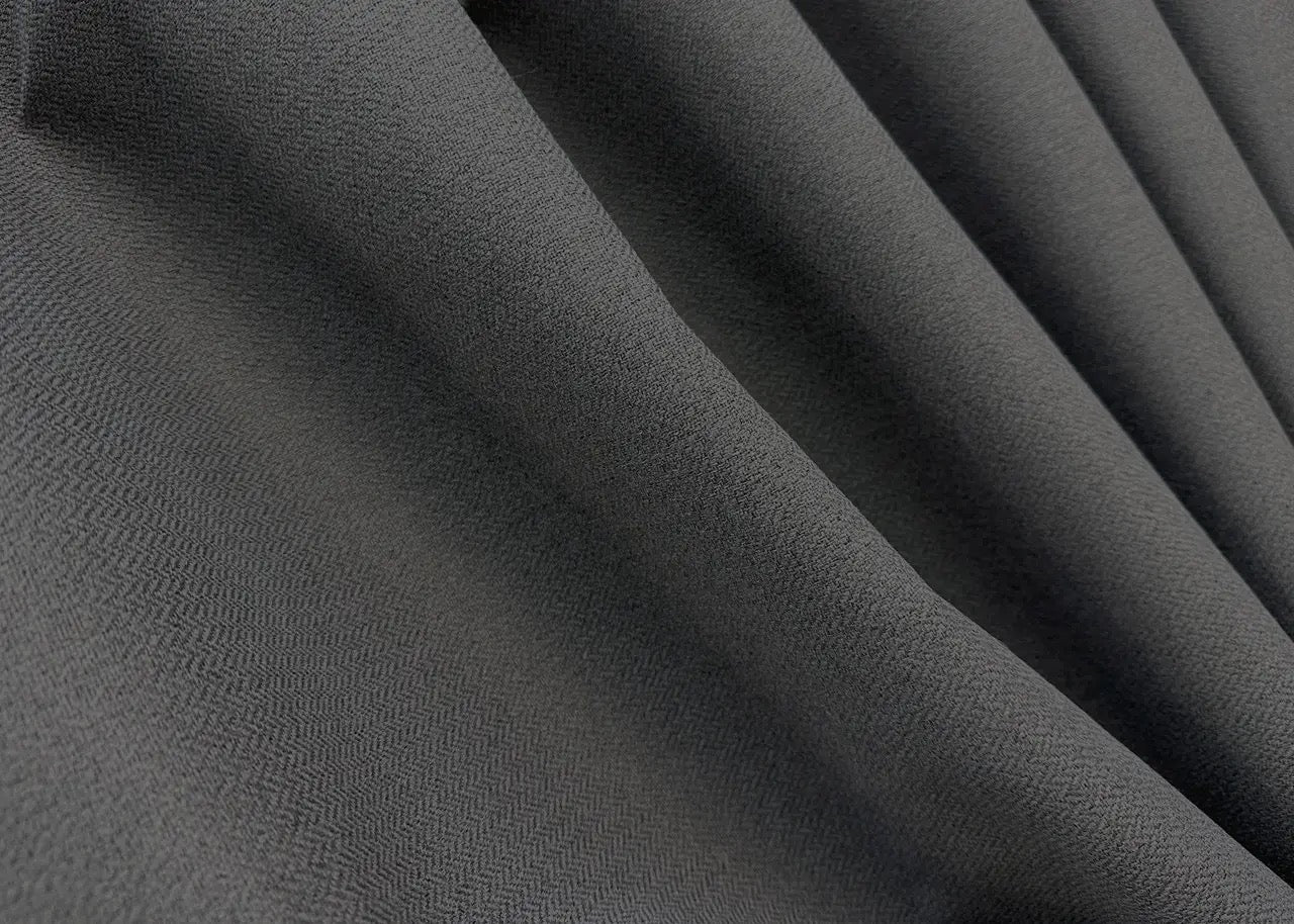 Hotel-quality graphite blackout linen curtains, ideal for creating a cosy and serene environment in any room.
