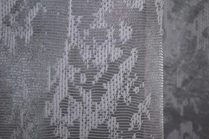 Grey jacquard curtain with pleat tape – ideal for any room