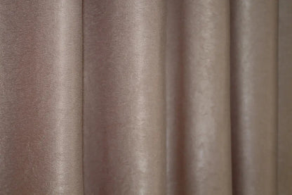 Latte velvet room-darkening curtains, crafted for high-end interior design and improved privacy.
