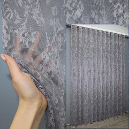 Modern grey curtain panel for soft light and neutral design