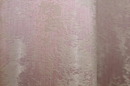 Luxurious pale pink curtains with an intricate jacquard weave, adding depth, elegance, and charm to any space.
