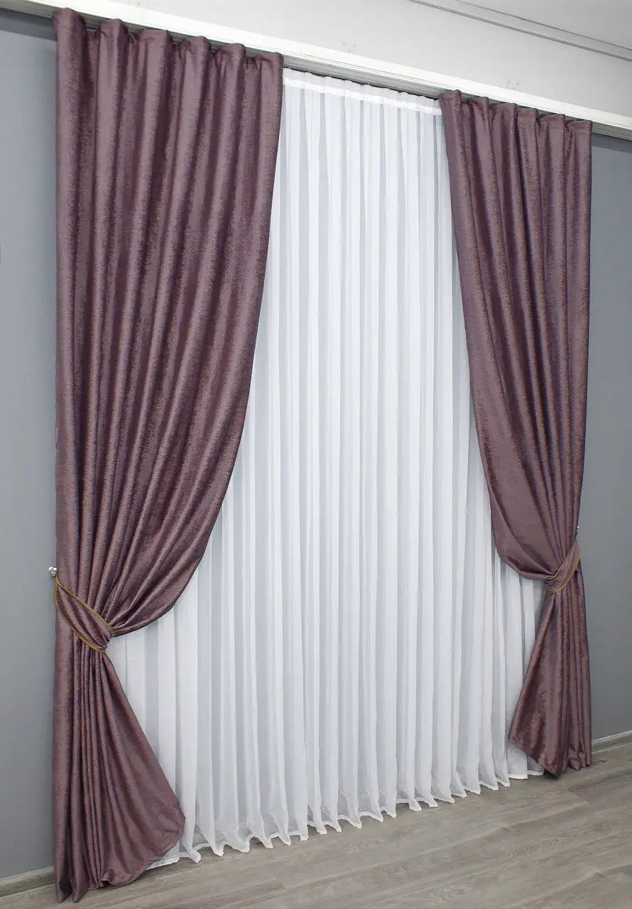 Luxurious Plum Velvet Curtains – Set of 2 – Soft Premium Fabric Drapes for Living Rooms & Bedrooms
Bring a touch of royalty to your interior with these luxurious plum velvet curtains. Their deep, rich purple color adds sophistication and warmth to any room, providing both style and function with 90% light-blocking capabilities.