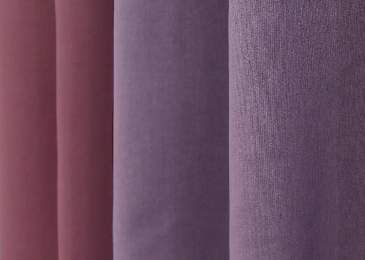 Rich raspberry and violet curtains with a premium fabric, offering a perfect balance of style and functionality for any creative home space.
