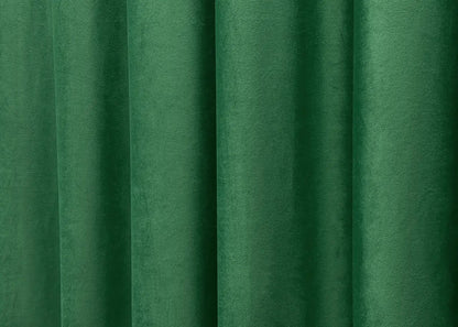 Jade green velvet blackout curtains, blending modern luxury with high-quality craftsmanship for refined interior styling.
