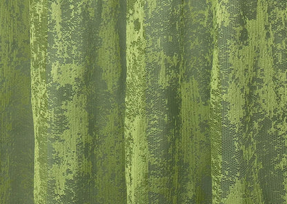 Soft sheer curtain in olive colour with universal pleat tape
