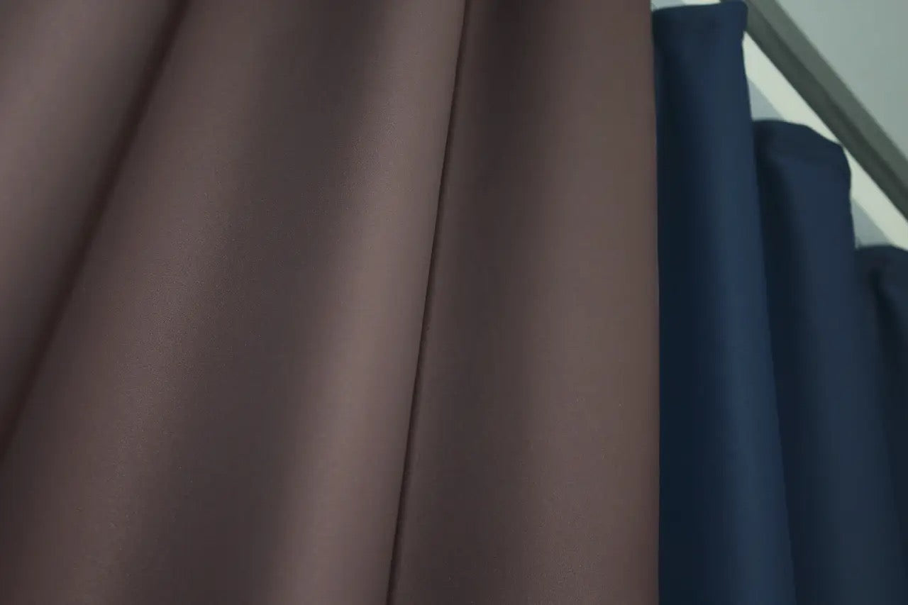 Premium dark blue (Navy, Midnight, Ink) and brown (Chocolate, Coffee, Walnut) combined blackout curtains with a soft drape and luxurious feel for any room.
