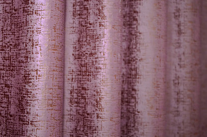 Soft and luxurious pink with gold velvet curtains, providing an elegant design for any room while maintaining privacy and comfort.
