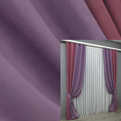 Vibrant raspberry and violet combined curtains from the "Ibiza" Collection, designed to add bold energy and luxury to your home.
