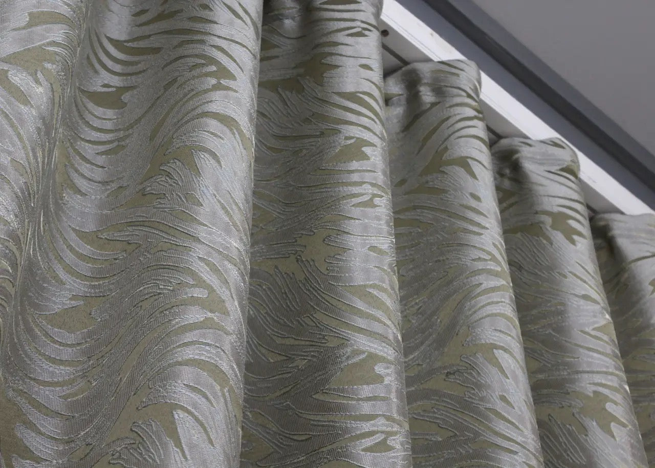 Premium textured curtains offering both light control and refined aesthetics
