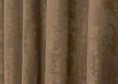 Textured light brown jacquard curtains, featuring a timeless pattern that complements both modern and traditional interiors.