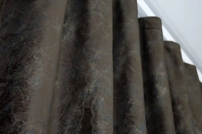 90% light-blocking wenge velvet curtains offering superior texture, durability, and an elegant aesthetic for any space.
